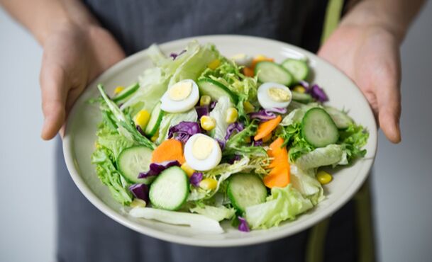 salada de legumes para aumentar a potência