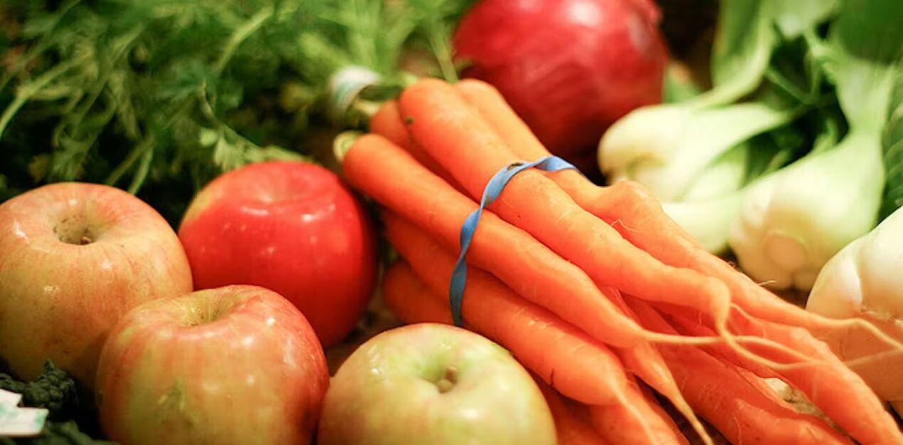 vitaminas em vegetais e frutas